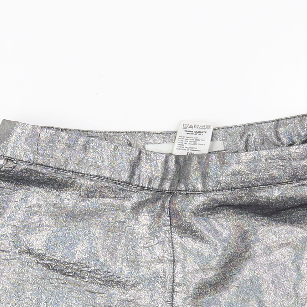 Marks and Spencer Girls Silver   Hot Pants Shorts Size 7-8 Years