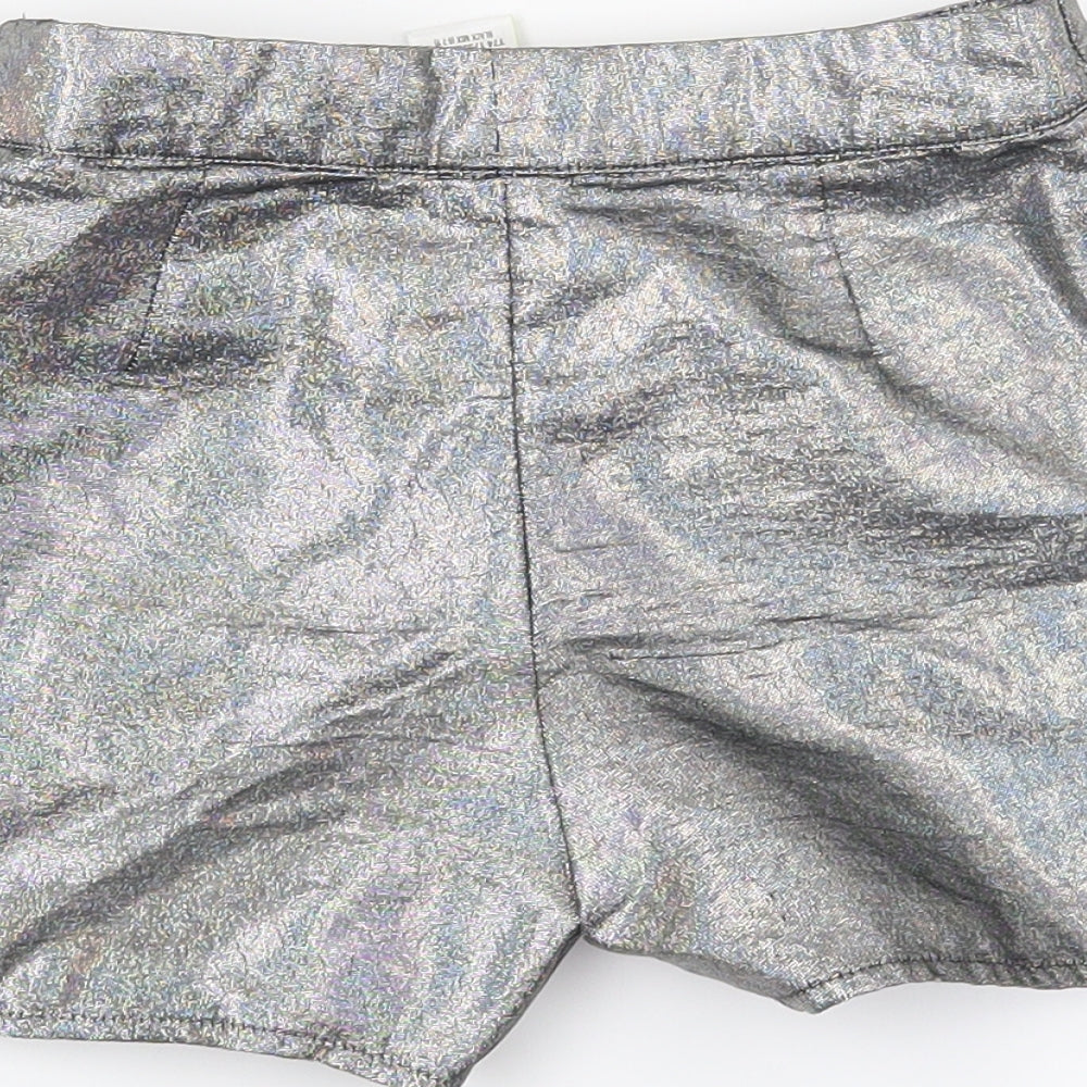 Marks and Spencer Girls Silver   Hot Pants Shorts Size 7-8 Years
