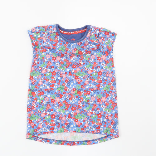 TU Girls Blue Floral  Basic T-Shirt Size 12-18 Months