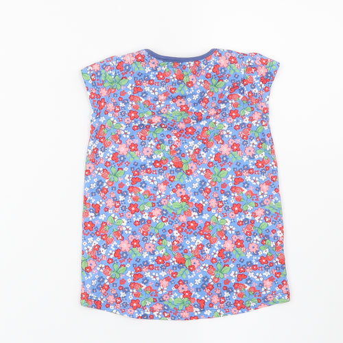TU Girls Blue Floral  Basic T-Shirt Size 12-18 Months