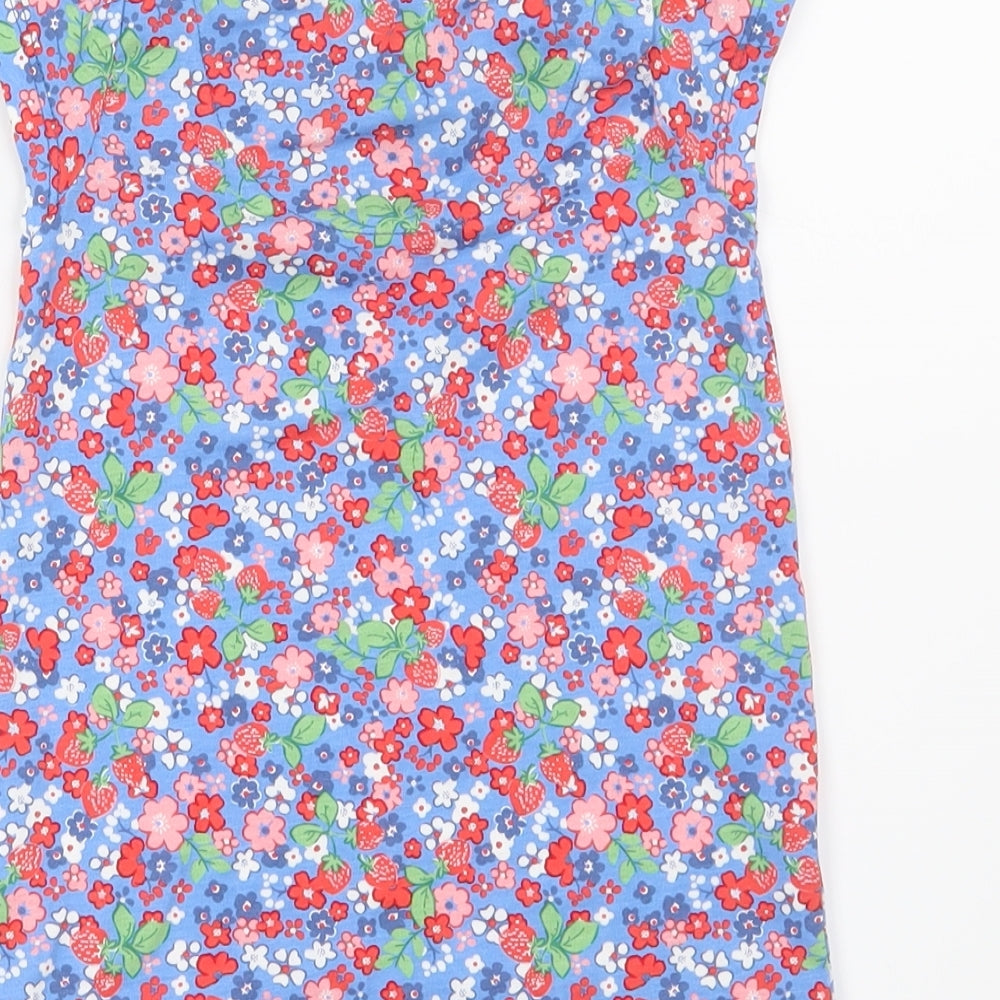 TU Girls Blue Floral  Basic T-Shirt Size 12-18 Months