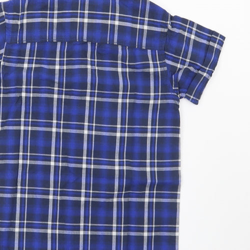 John Rocha Boys Blue Check  Basic Button-Up Size 7 Years