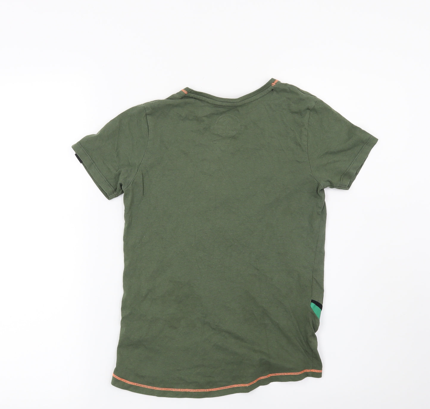 Jurassic World Boys Green   Basic T-Shirt Size 7-8 Years  - Jurassic World