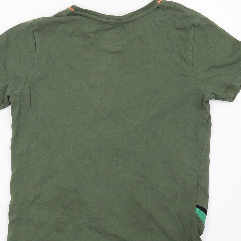 Jurassic World Boys Green   Basic T-Shirt Size 7-8 Years  - Jurassic World
