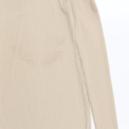 Missguided Womens Beige Striped  Bodycon  Size 4