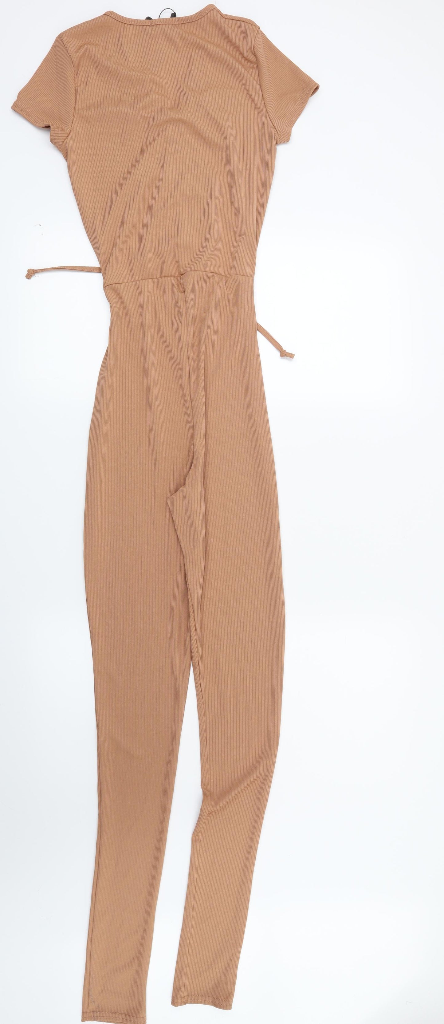 PRETTYLITTLETHING Womens Brown   Jumpsuit One-Piece Size 8