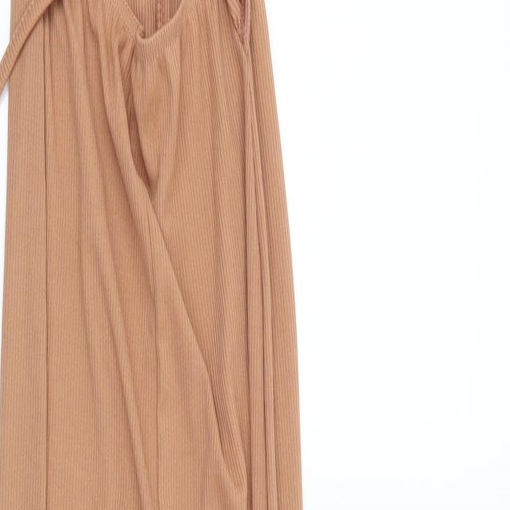 PRETTYLITTLETHING Womens Brown   Jumpsuit One-Piece Size 8