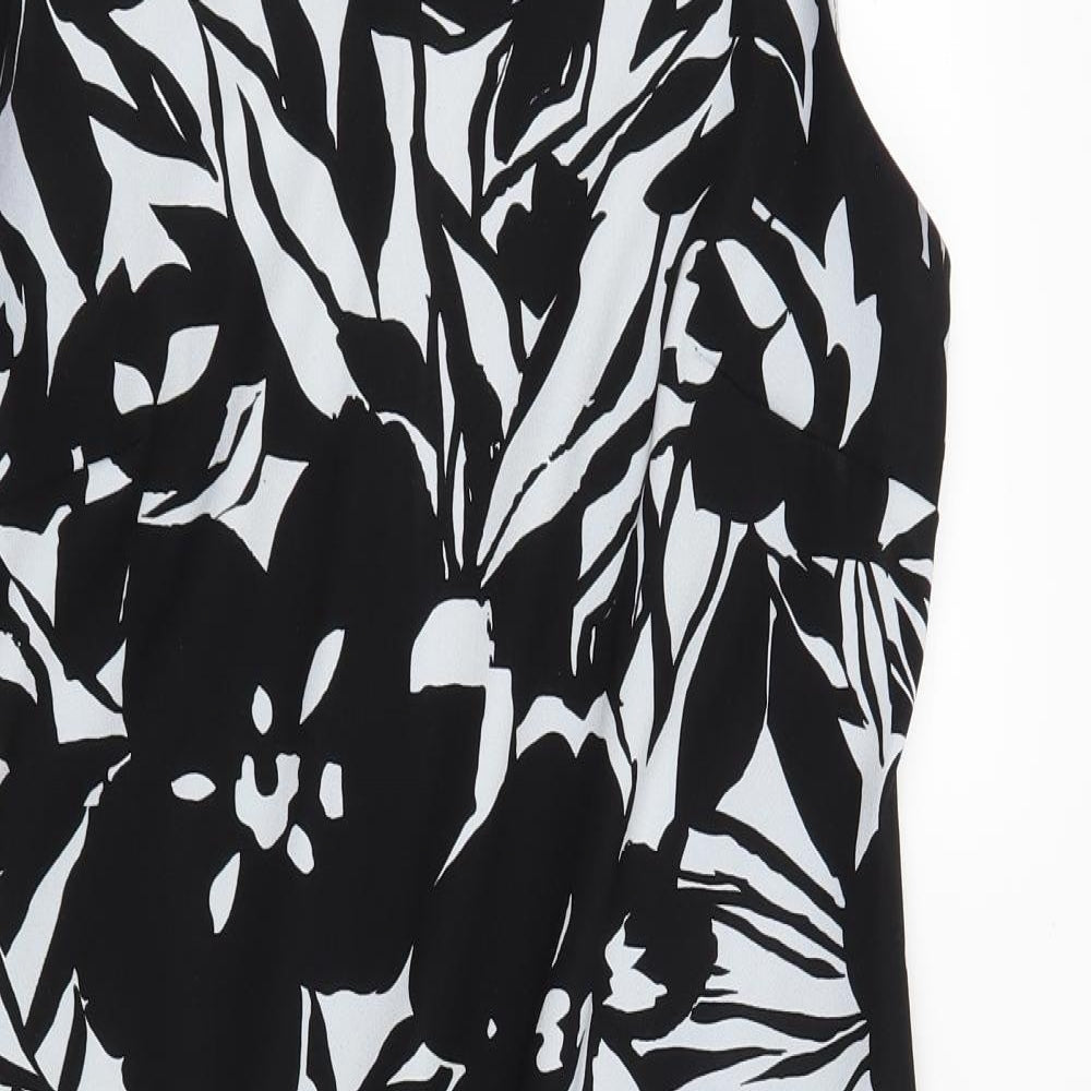 Scarlett Womens Black Floral  Shift  Size 8