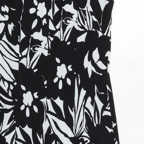 Scarlett Womens Black Floral  Shift  Size 8