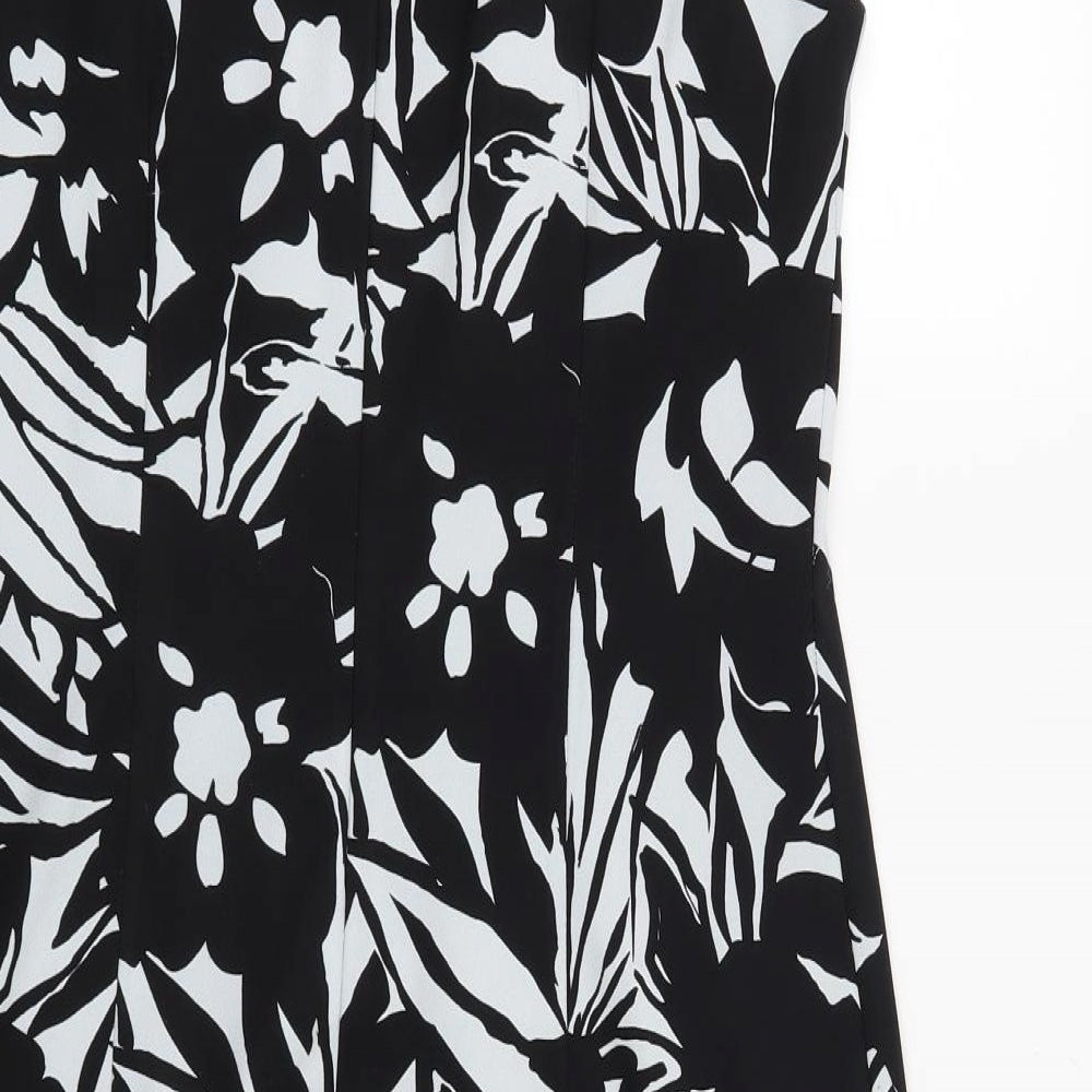Scarlett Womens Black Floral  Shift  Size 8