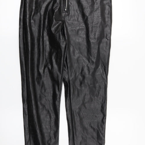 Preworn Womens Black Animal Print  Capri Leggings Size M L29 in