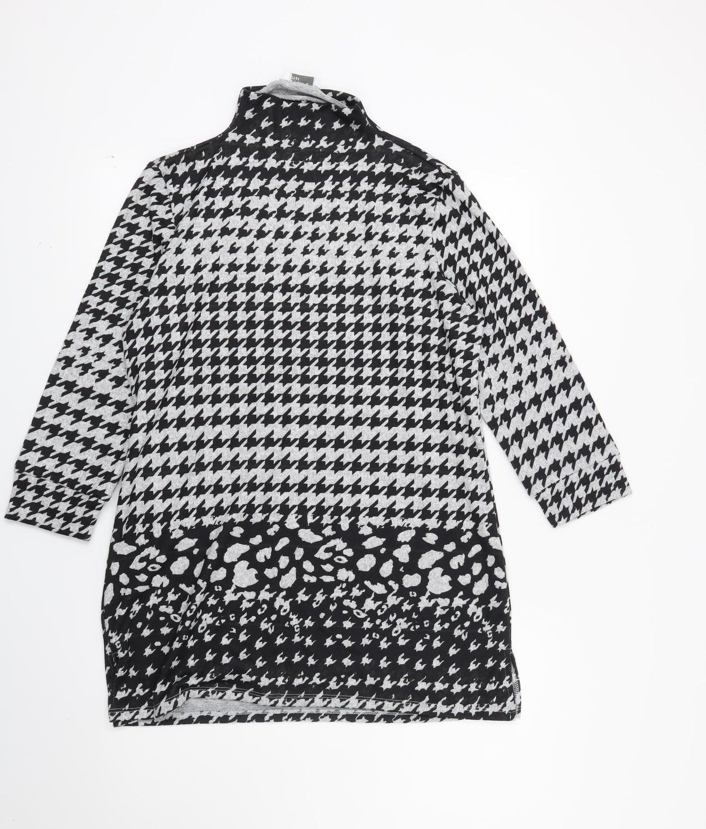 Papaya Womens Grey Houndstooth  Jumper Dress  Size 12