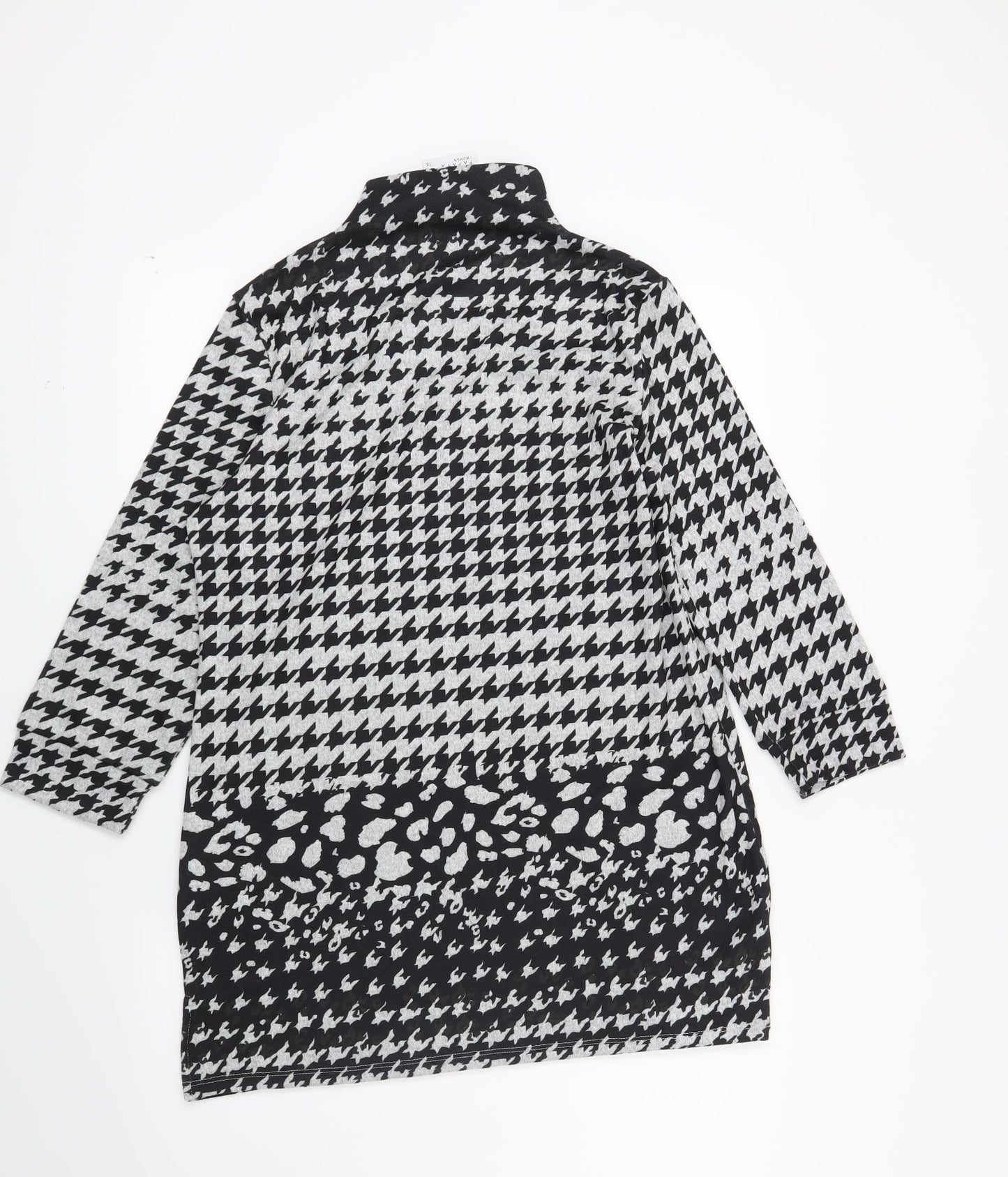 Papaya Womens Grey Houndstooth  Jumper Dress  Size 12