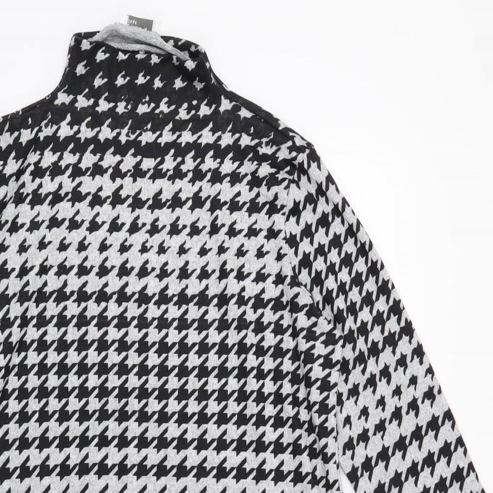 Papaya Womens Grey Houndstooth  Jumper Dress  Size 12