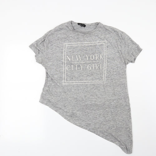 Atmosphere Womens Grey   Basic T-Shirt Size 14  - New York City Girl