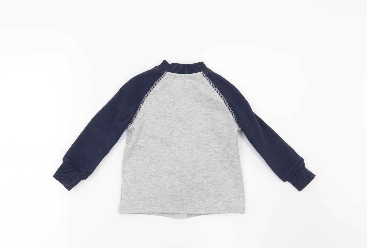 Preworn Boys Grey   Full Zip Sweatshirt Size 2 Years