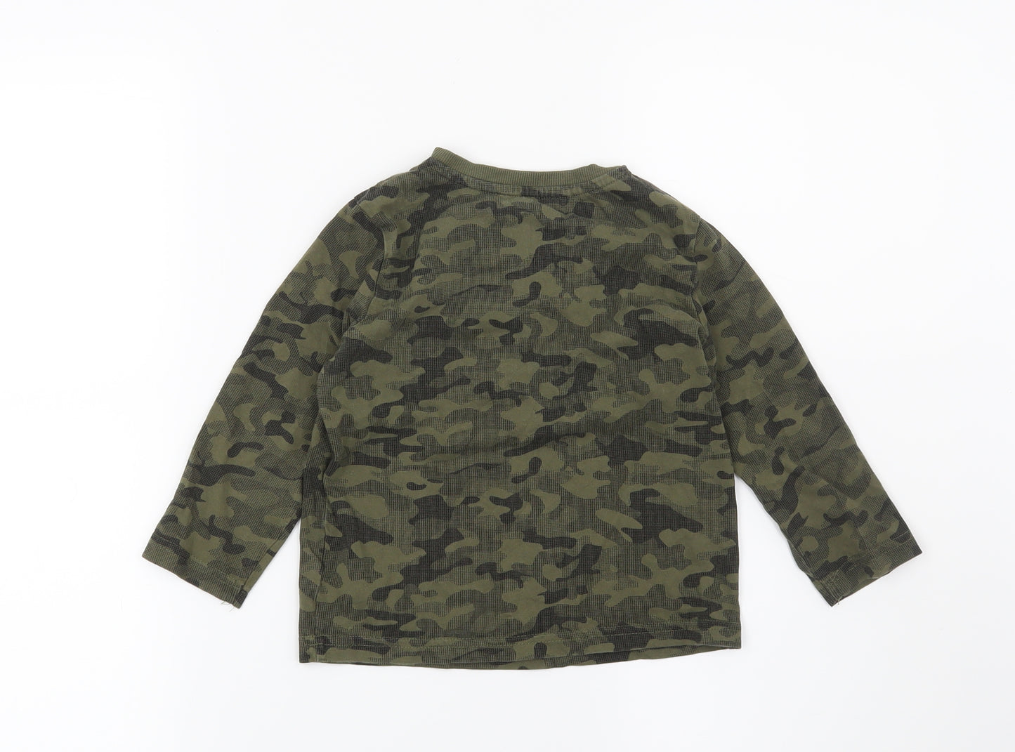 F&F Boys Green Camouflage  Basic T-Shirt Size 3-4 Years