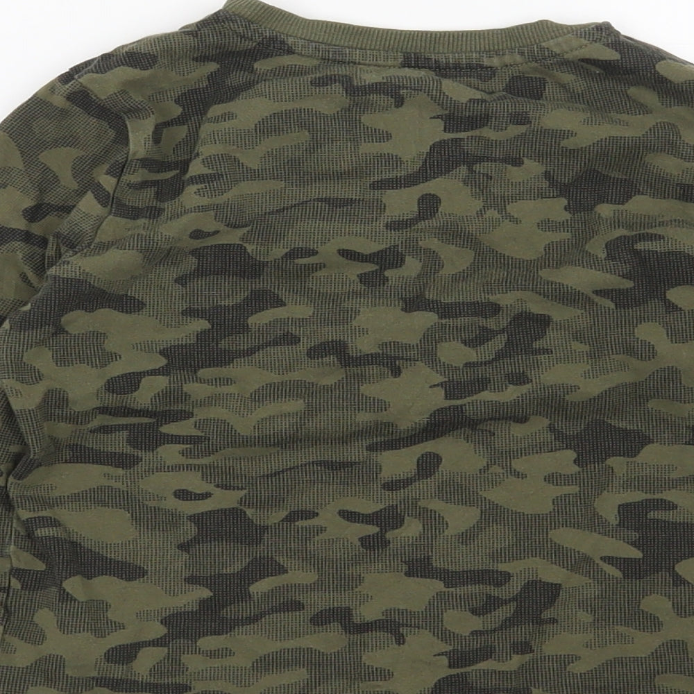 F&F Boys Green Camouflage  Basic T-Shirt Size 3-4 Years