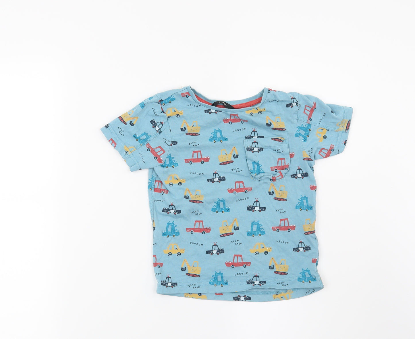 George Boys Blue   Basic T-Shirt Size 3-4 Years  - Digger
