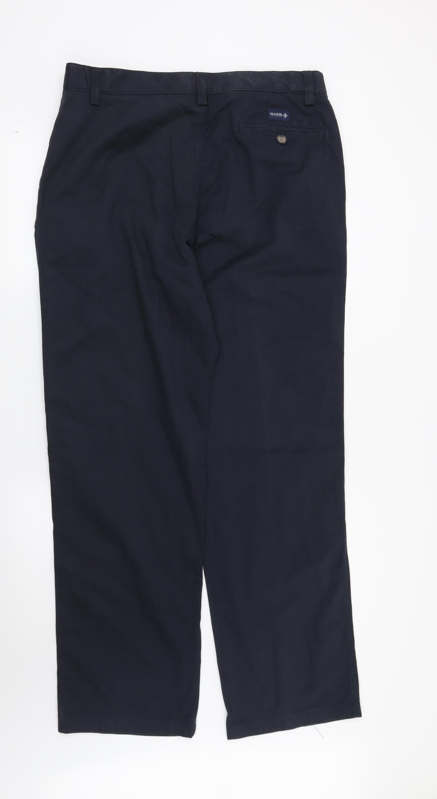 Maine Mens Blue   Chino Trousers Size 34 in L31 in