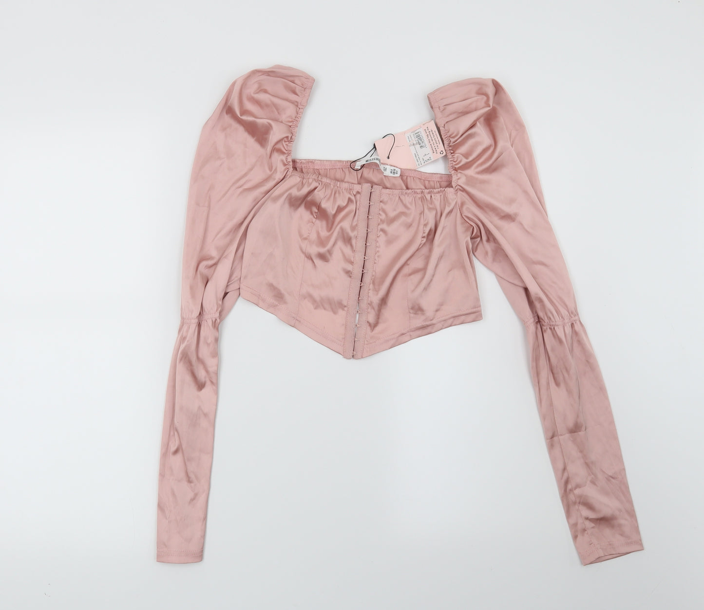 Missguided Womens Pink   Cropped Blouse Size 8