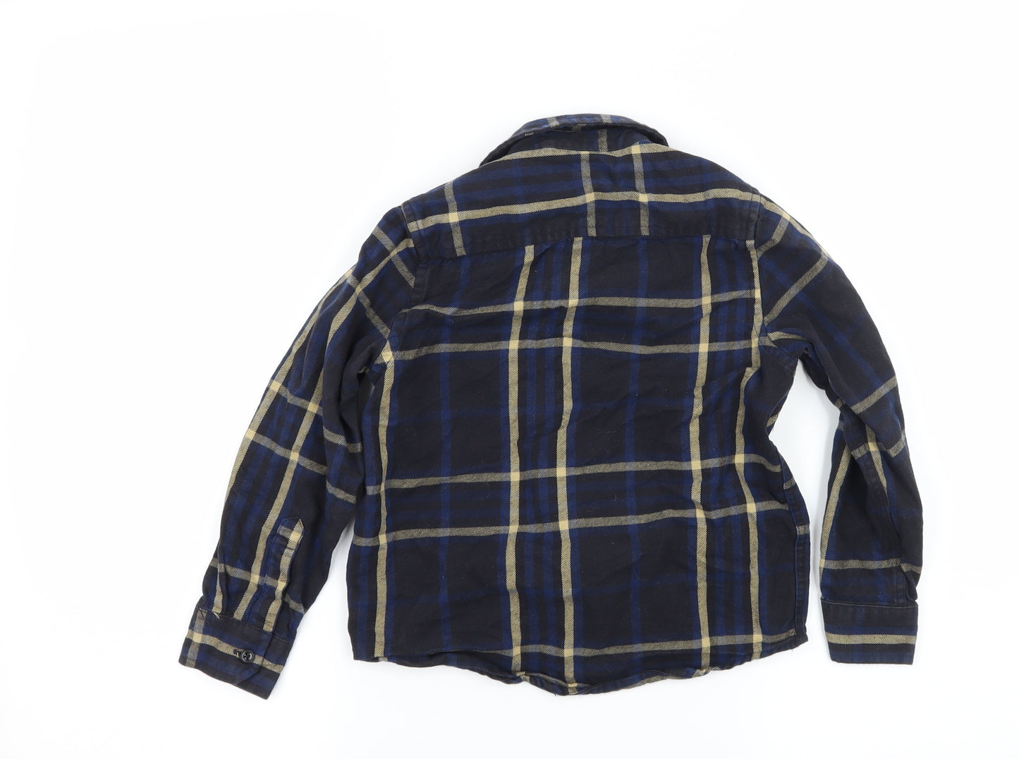 NEXT Boys Blue Plaid  Basic Button-Up Size 6 Years