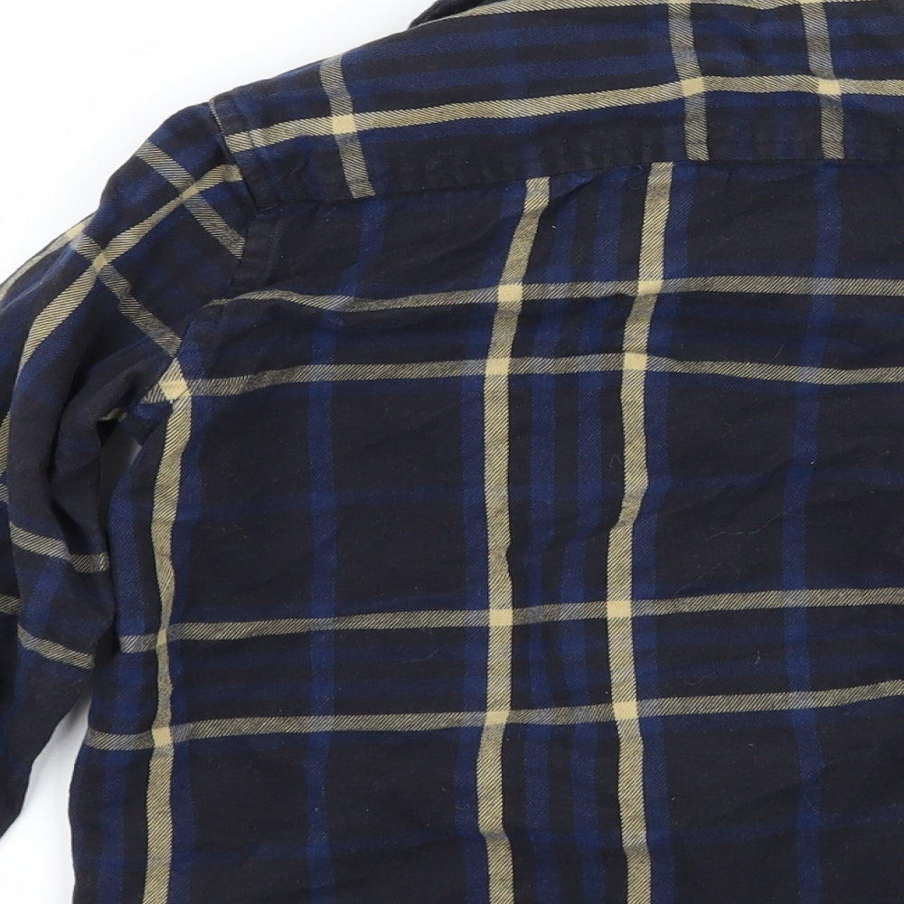 NEXT Boys Blue Plaid  Basic Button-Up Size 6 Years