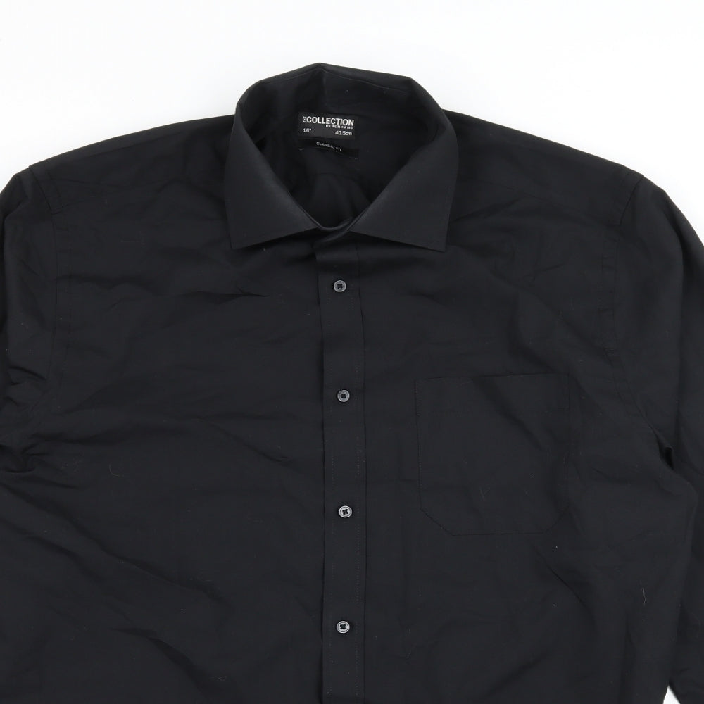 NEXT Mens Black    Dress Shirt Size 16