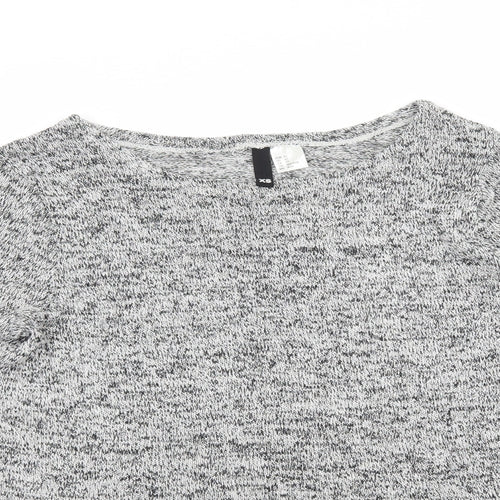 H&M Womens Grey  Knit Pullover Jumper Size XS