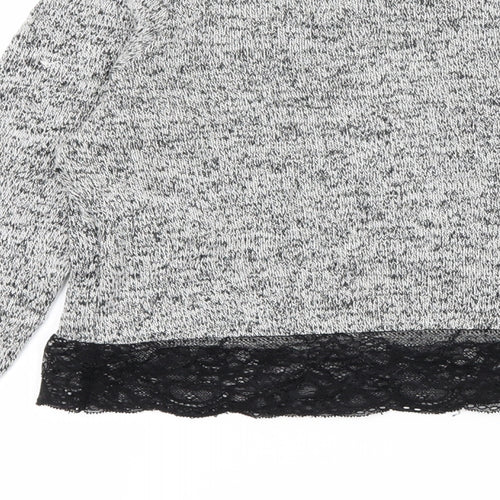 H&M Womens Grey  Knit Pullover Jumper Size XS