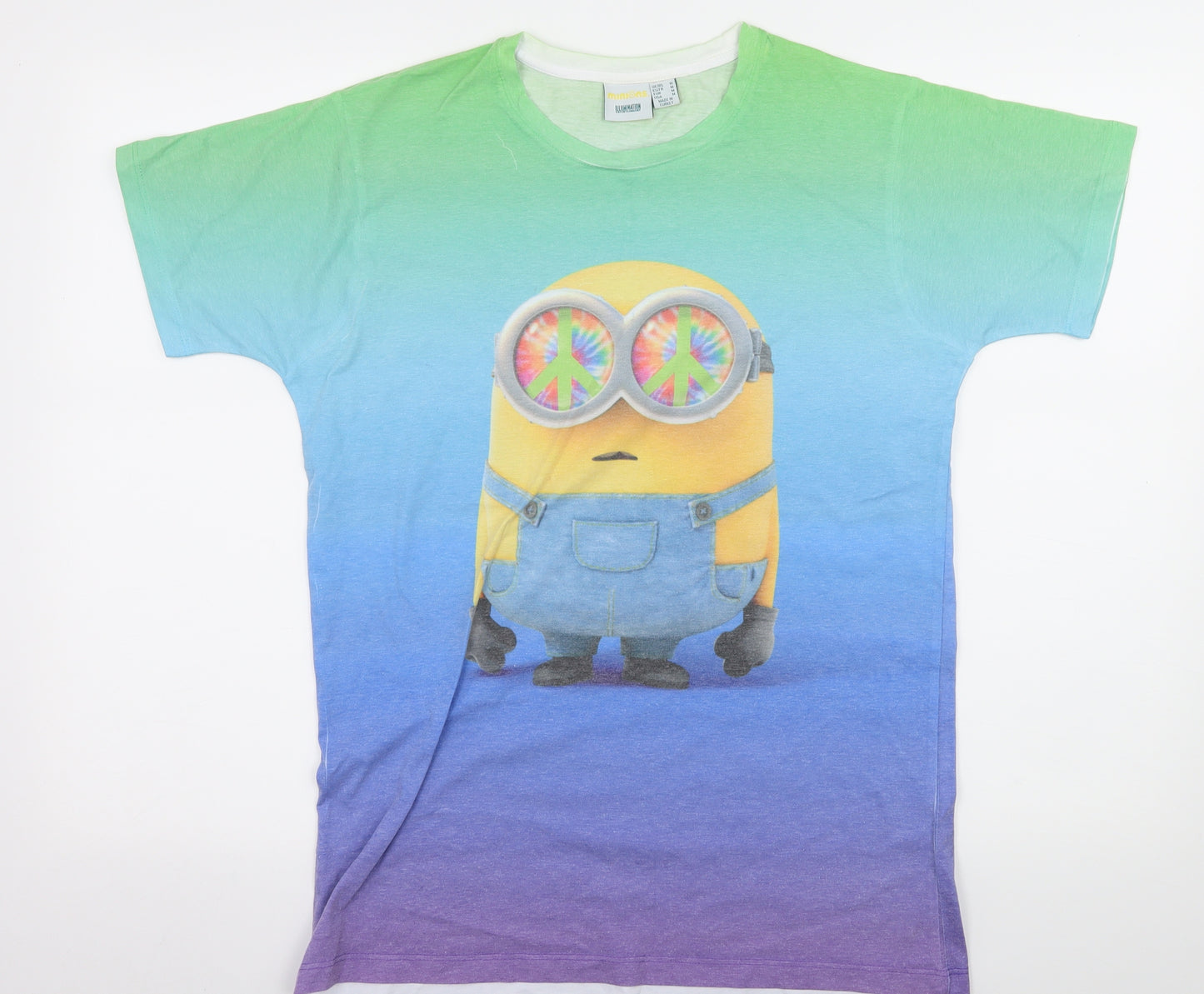 Minions Mens Multicoloured Geometric Jersey  T-Shirt Size M  - Minon