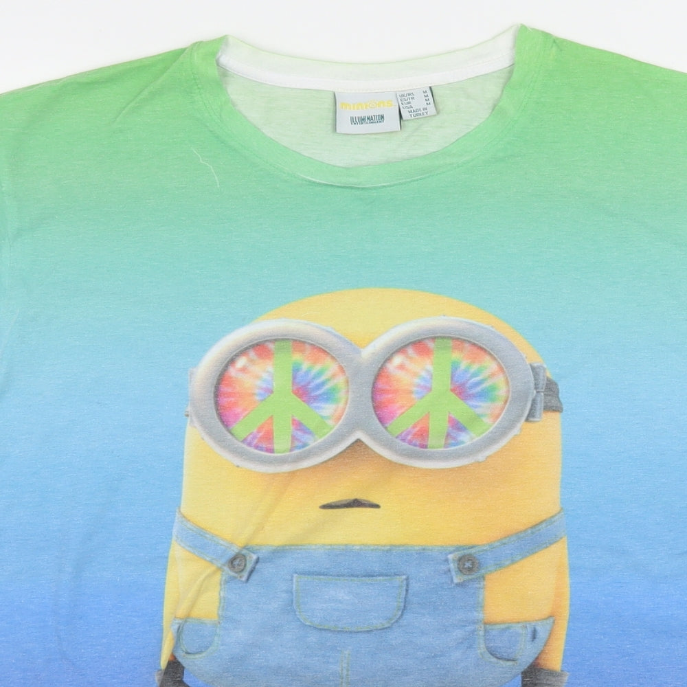 Minions Mens Multicoloured Geometric Jersey  T-Shirt Size M  - Minon