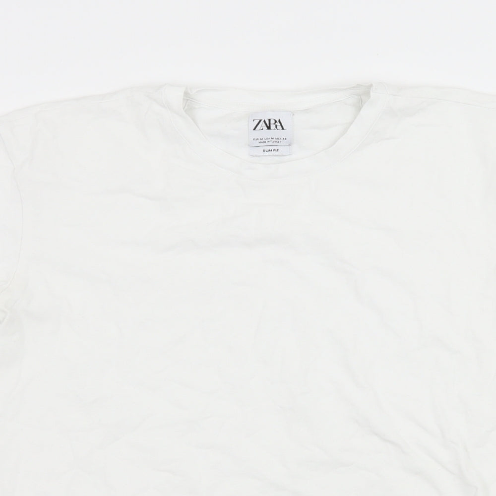 Zara Womens Black  Jersey Basic T-Shirt Size M