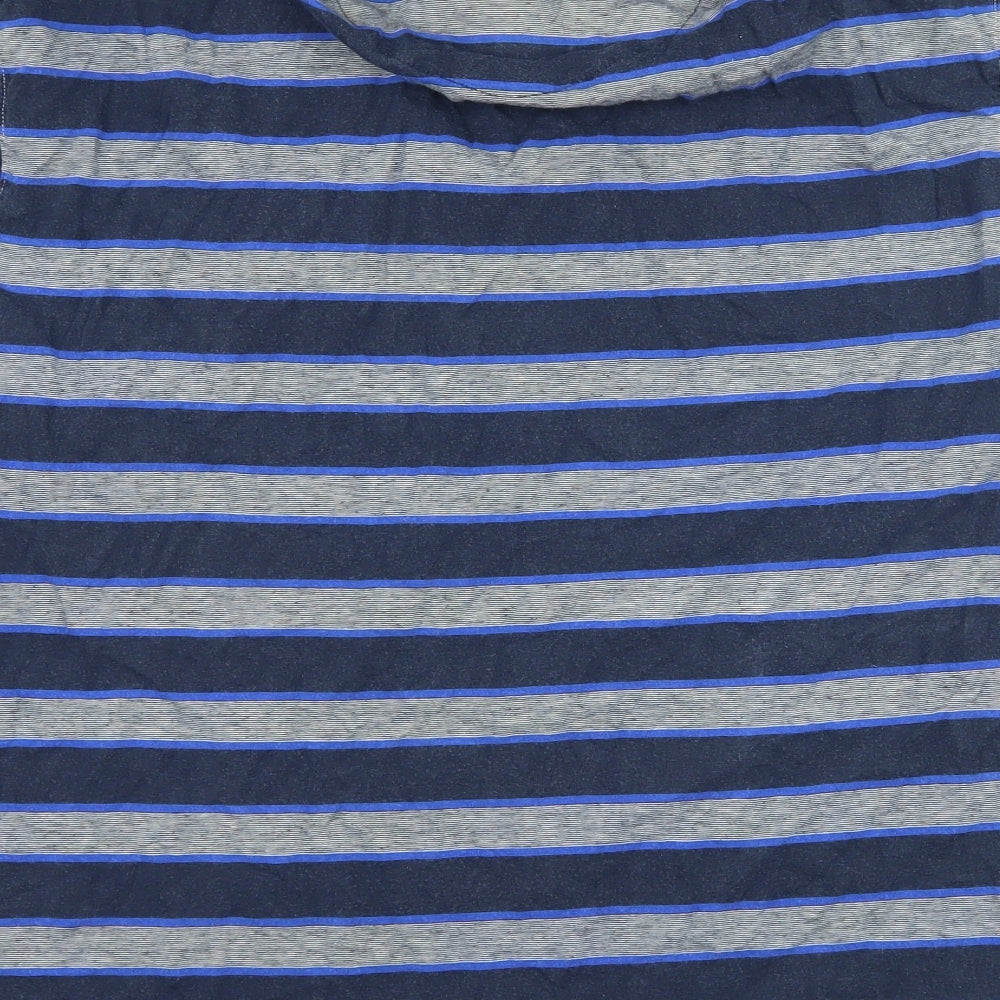 Cedar Wood State Mens Blue Striped Jersey  Polo Size L