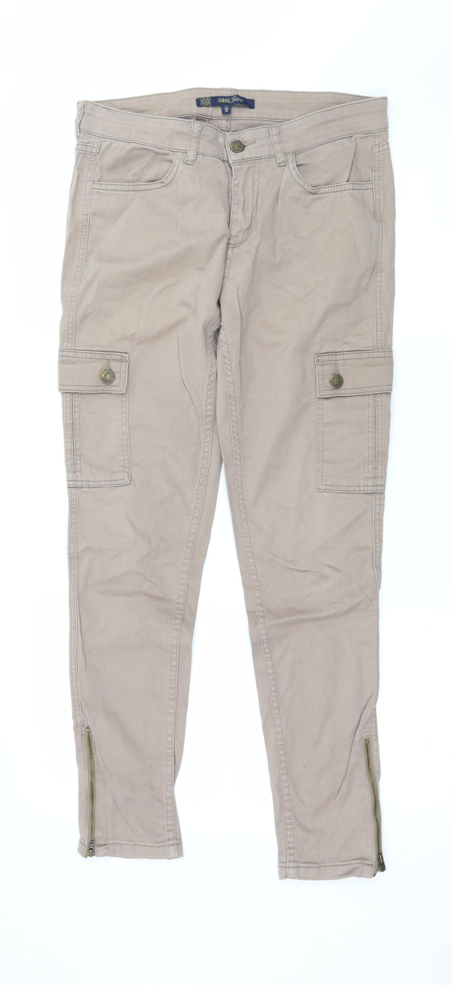 Oasis Womens Brown   Trousers  Size 12 L27 in