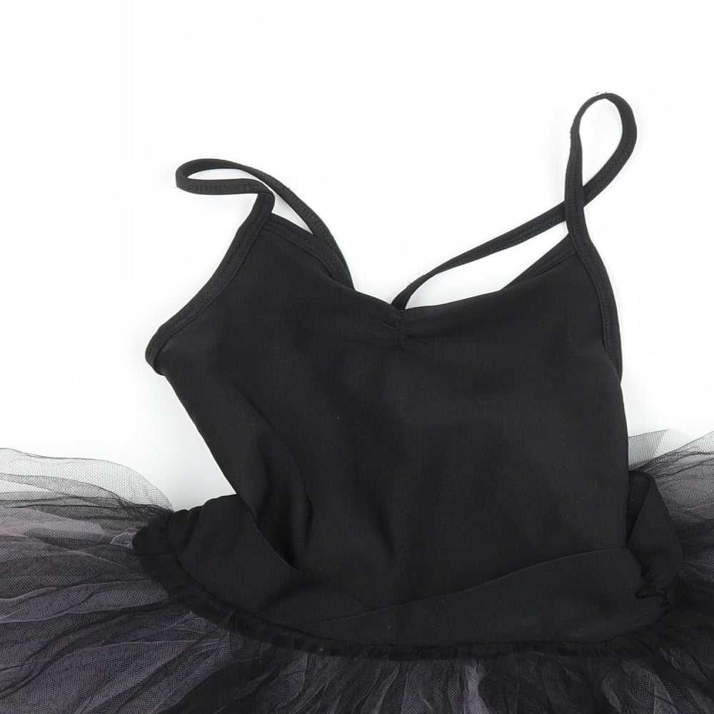 H&M Girls Black  Jersey Fit & Flare  Size 5-6 Years  - Tutu