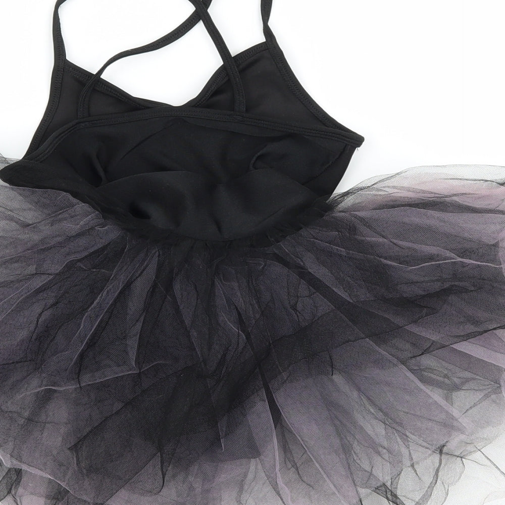 H&M Girls Black  Jersey Fit & Flare  Size 5-6 Years  - Tutu