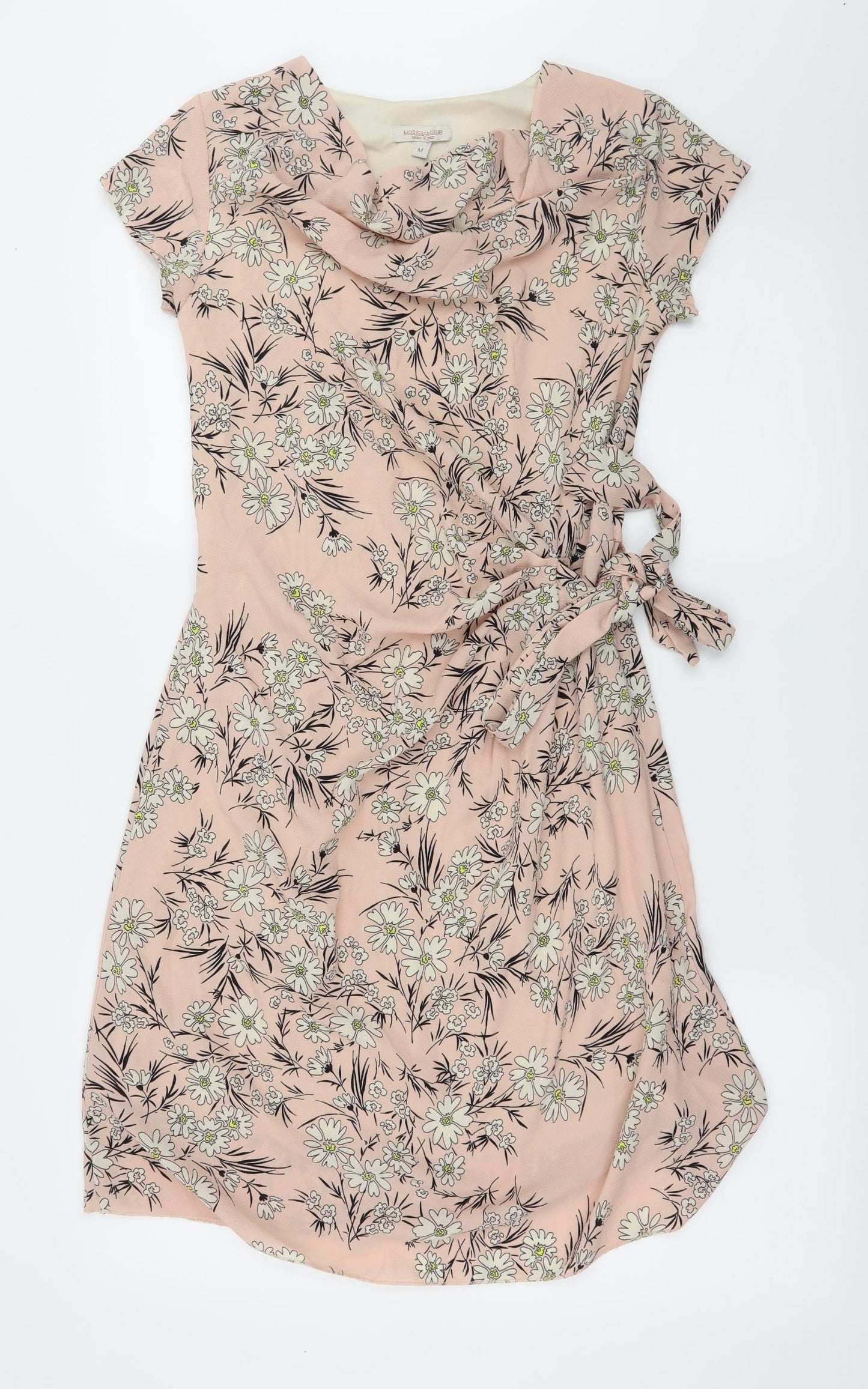 Marissa & Marie Womens Pink Floral  A-Line  Size M