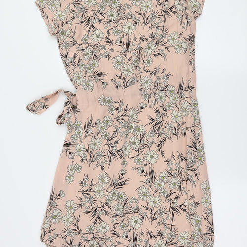 Marissa & Marie Womens Pink Floral  A-Line  Size M