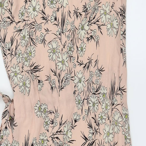 Marissa & Marie Womens Pink Floral  A-Line  Size M