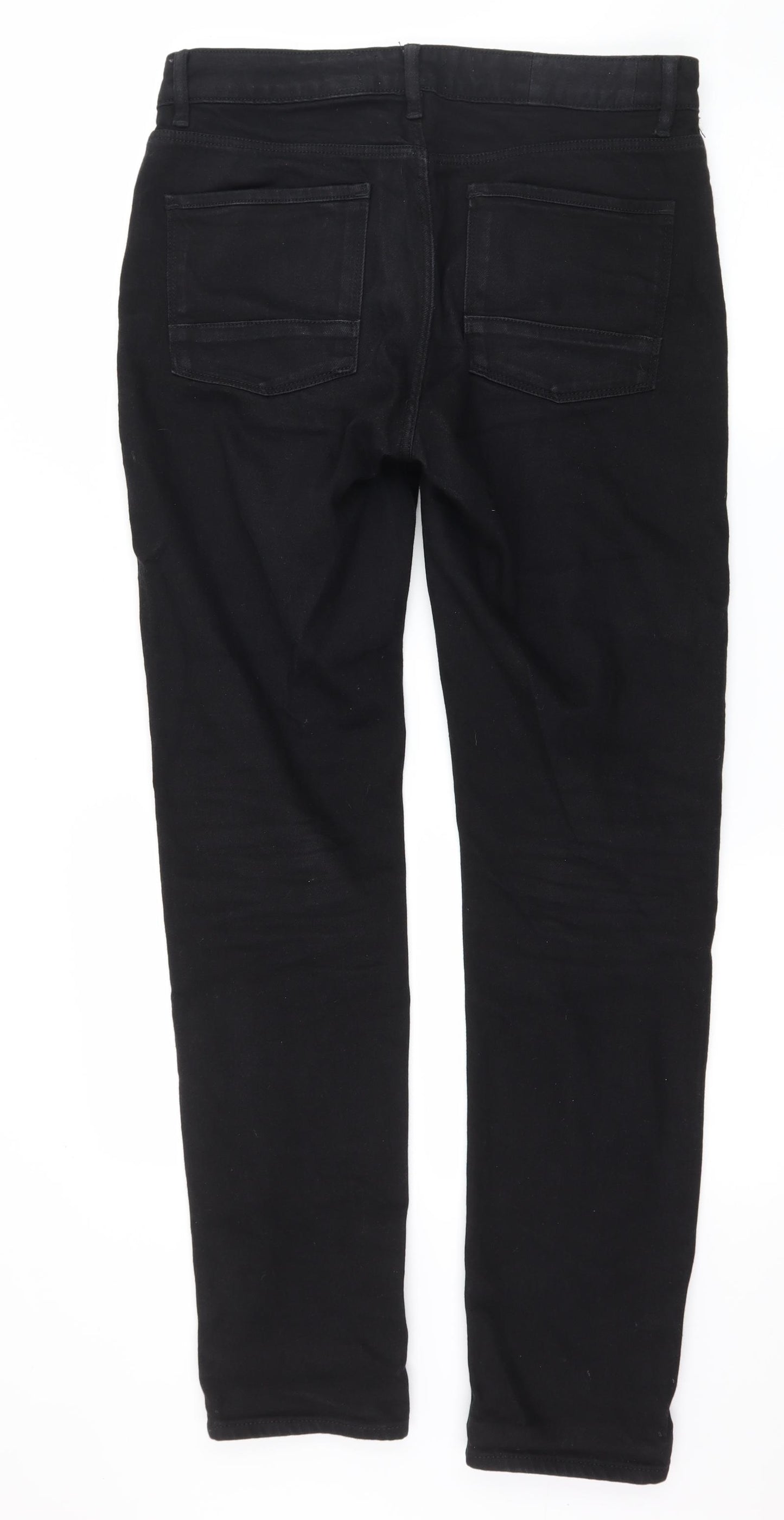ASOS Mens Black  Denim Straight Jeans Size 32 in L32 in