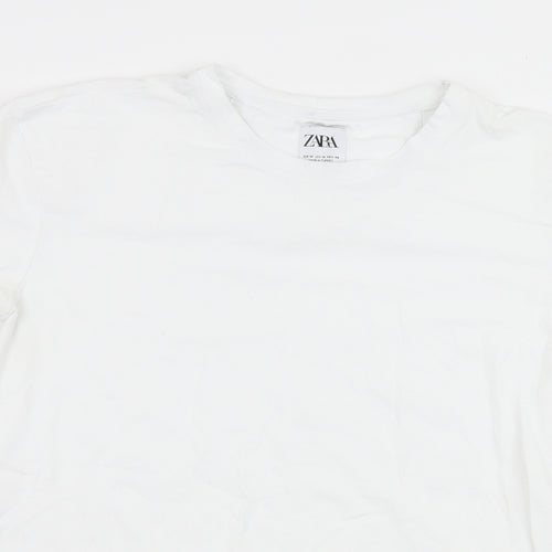 Zara Mens White  Jersey  T-Shirt Size M