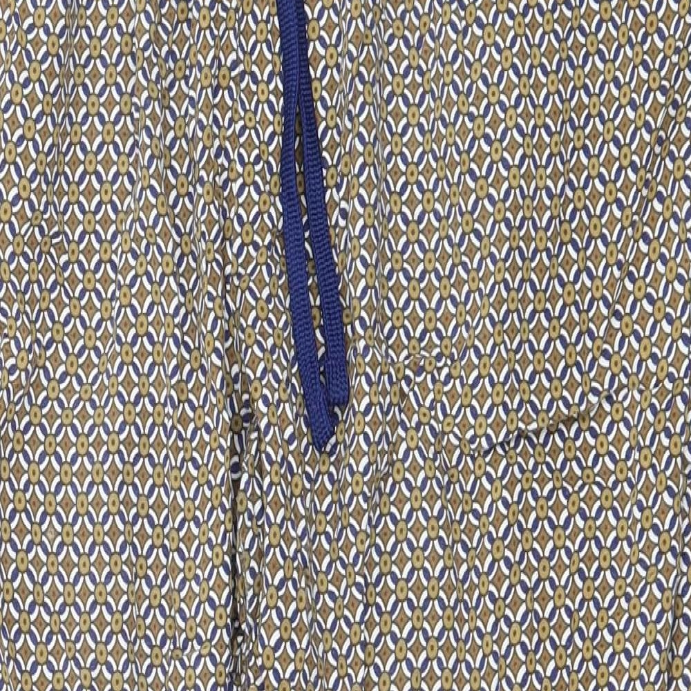 Papaya Womens Blue Geometric  Trousers  Size XL L27 in