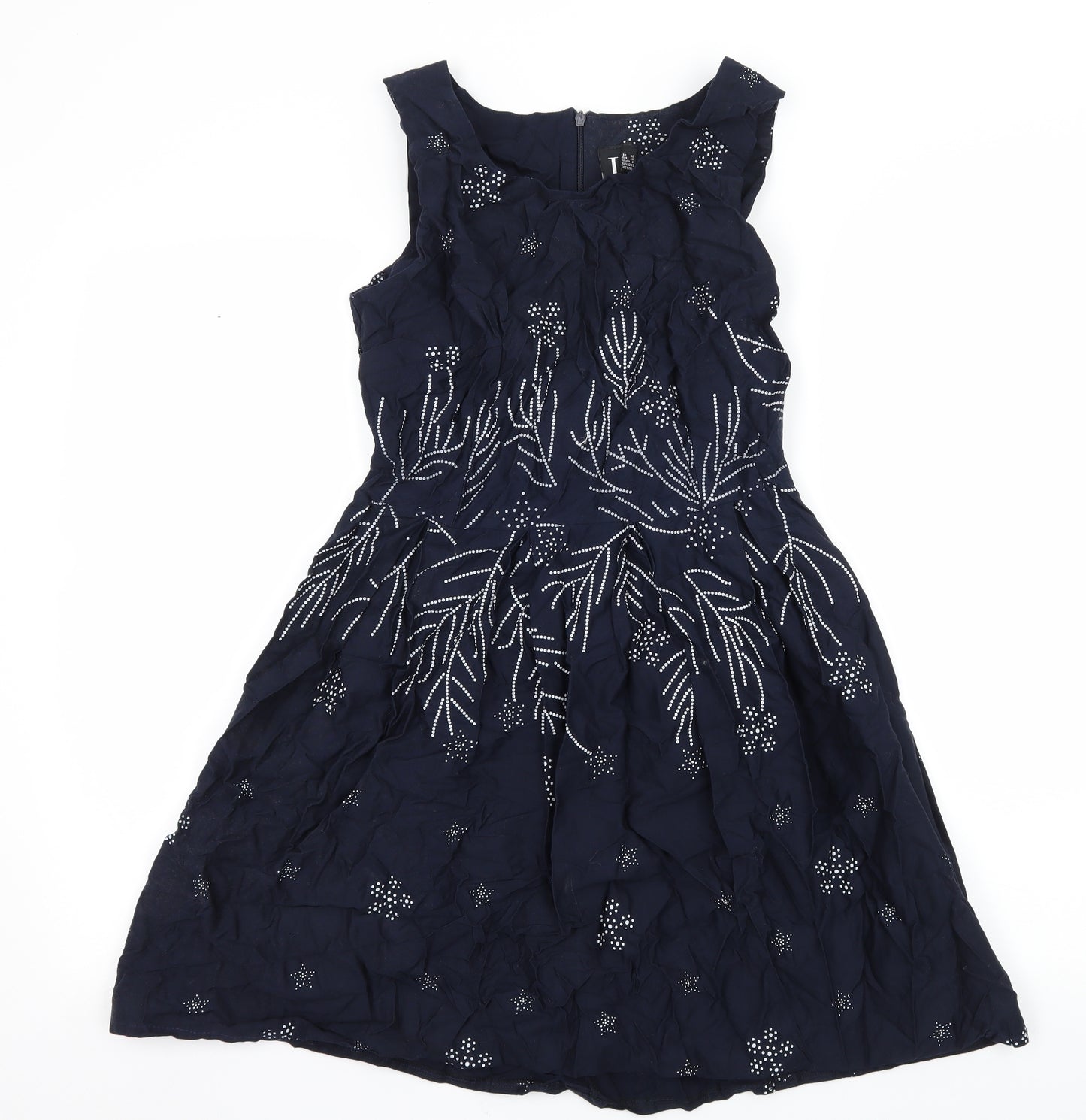 ISABEL LONDON  Womens Blue Geometric  A-Line  Size 12