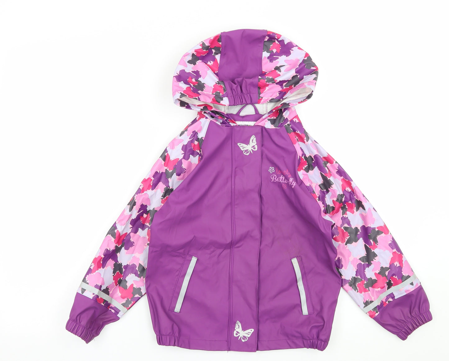 Lupilu Girls Purple Geometric  Jacket  Size 4-5 Years  - Butterfly