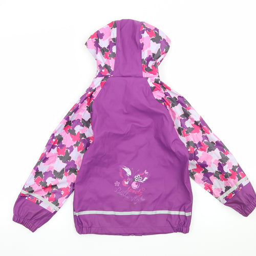 Lupilu Girls Purple Geometric  Jacket  Size 4-5 Years  - Butterfly