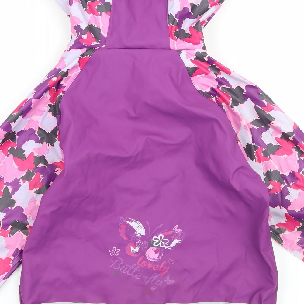 Lupilu Girls Purple Geometric  Jacket  Size 4-5 Years  - Butterfly