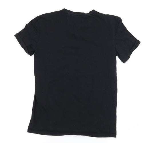 Zara Womens Black  Jersey Basic T-Shirt Size M