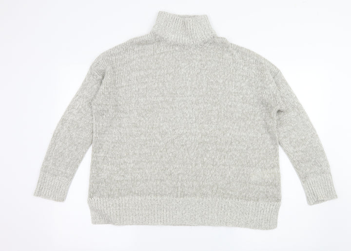 New Look Womens Grey Knit Pullover Jumper Size L
