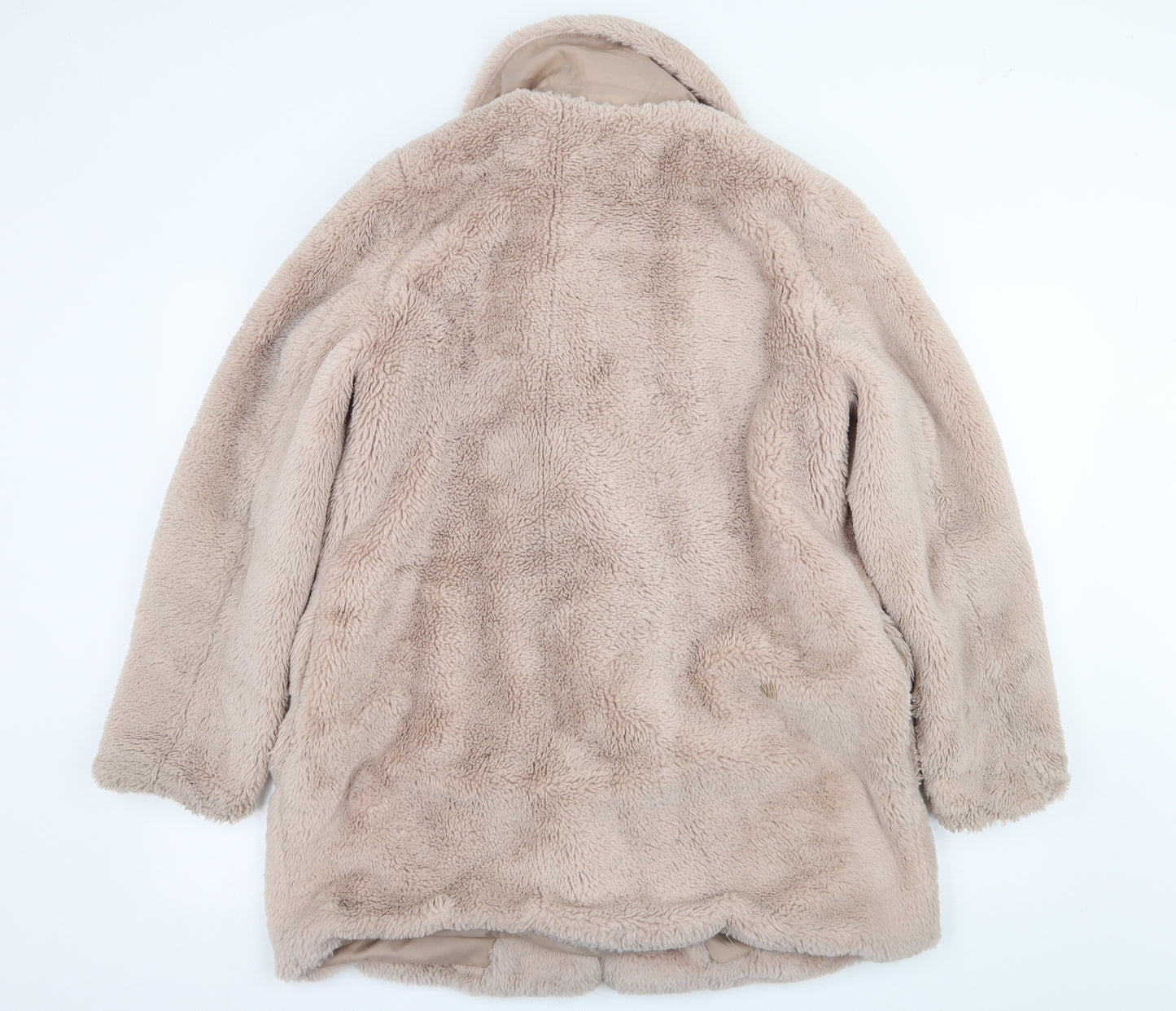 New Look Womens Pink   Overcoat Coat Size 12  - Faux Fur